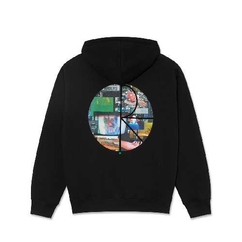 POLAR OURSELVES COLLAGE FILL LOGO DAVE HOODIE Black