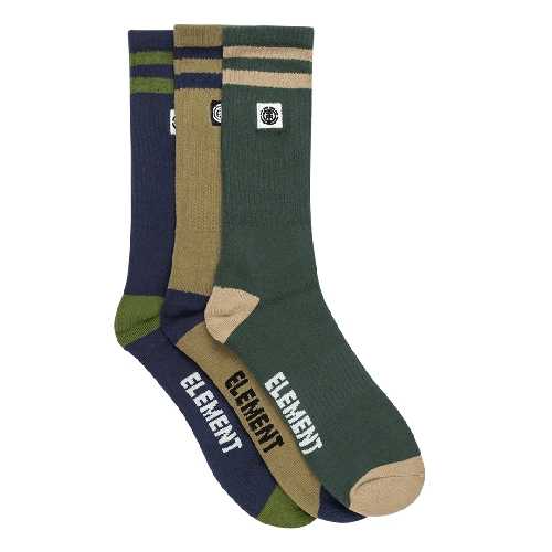 ELEMENT CLEARSIGHT SOCKS 3PK Naval Khaki Jungle green