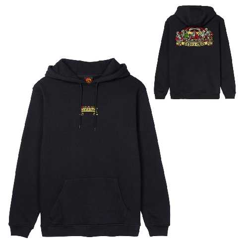 SANTA CRUZ GUZMAN SCROLL FRONT HOOD black