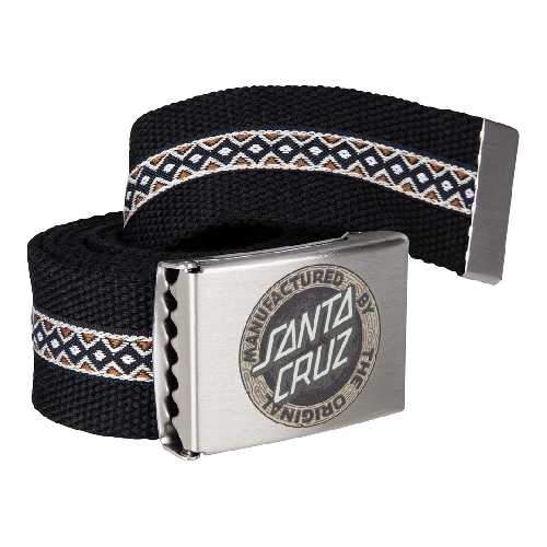 SANTA CRUZ OVAL CHECK FLAME BELT Black