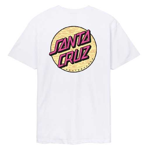 SANTA CRUZ WAGON DOT CHEST TEE white