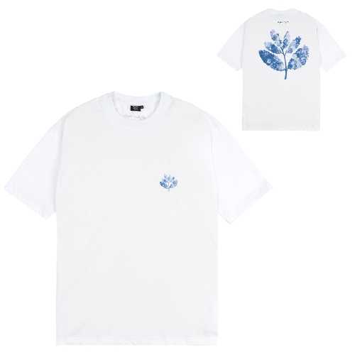 MAGENTA BLUE FLOWERS COLLAB TEE white