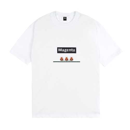 MAGENTA STATION TEE white