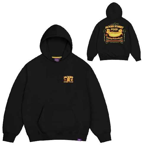 JACKER HOT DOGGY HOODIE black