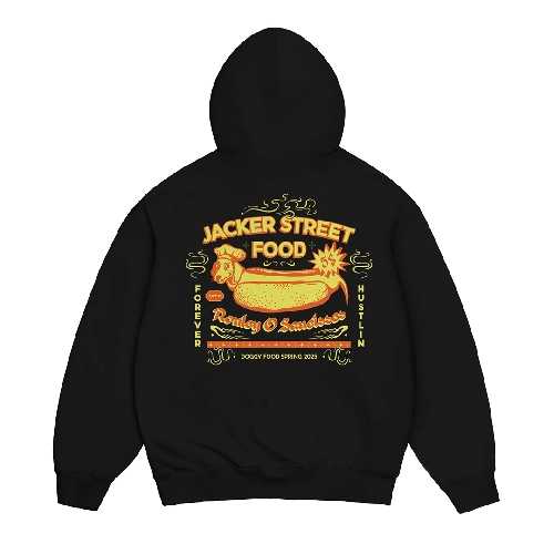 JACKER HOT DOGGY HOODIE black