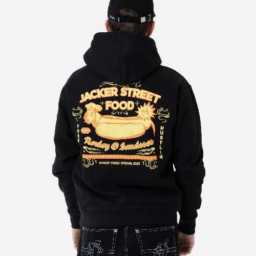 JACKER HOT DOGGY HOODIE black