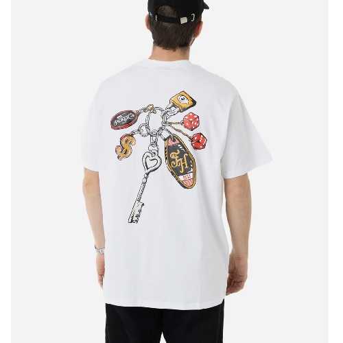 JACKER KEYCHAIN TEE white