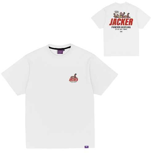 JACKER SQUIRREL GANG TEE white