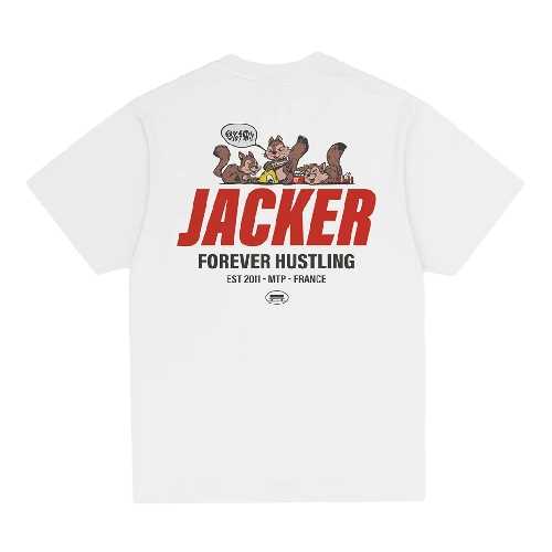 JACKER SQUIRREL GANG TEE white