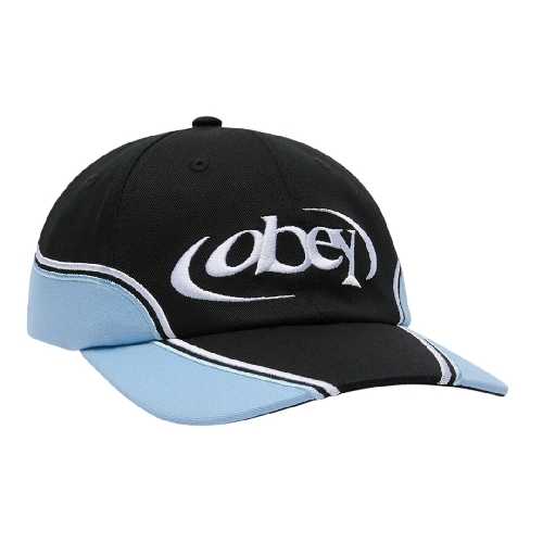 OBEY SPEEDWAY 6 PANEL VELCRO BACK CAP Black multi