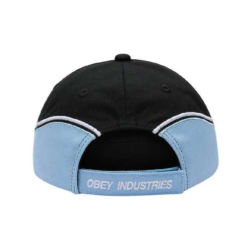 OBEY SPEEDWAY 6 PANEL VELCRO BACK CAP Black multi