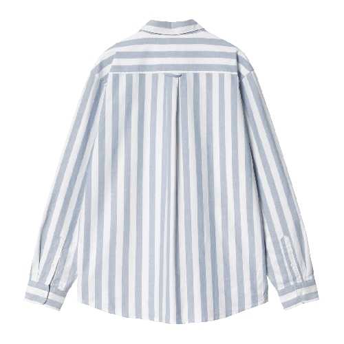 CARHARTT WIP DILLION LS STRIPE SHIRT bleach white