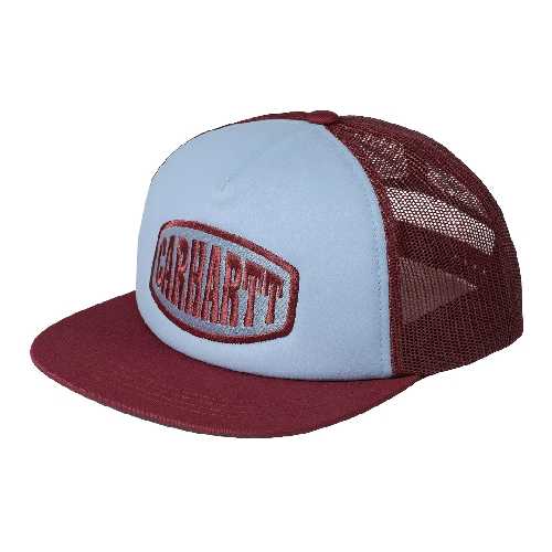 CARHARTT WIP GRAPHIC TRUCKER CAP mulberry frosted blue