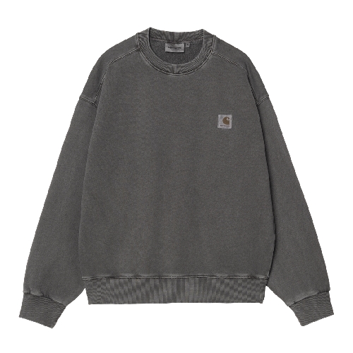 CARHARTT WIP NELSON SWEAT graphite garment dyed