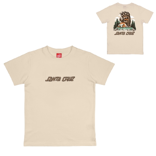 SANTA CRUZ YOUTH SCREAMING GRIZZLY TEE Chalk