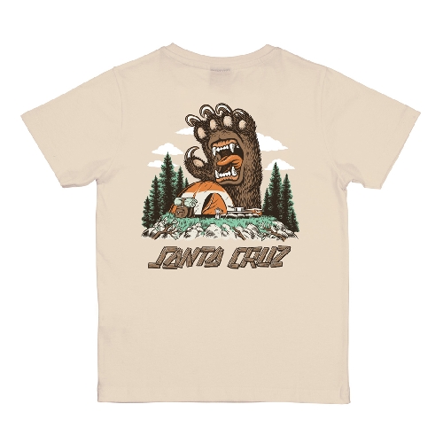 SANTA CRUZ YOUTH SCREAMING GRIZZLY TEE Chalk