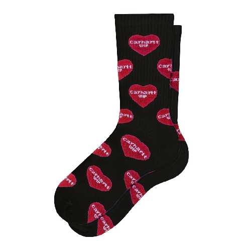 CARHARTT WIP HEART LOGO SOCKS black