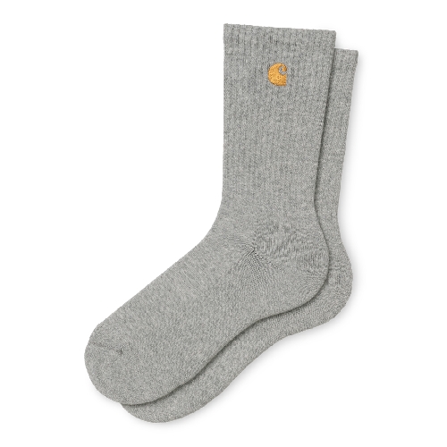 CARHARTT WIP CHASE SOCKS Grey Heather/Gold