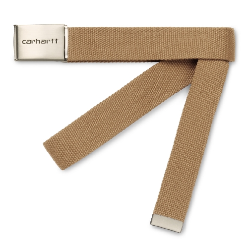 CARHARTT WIP CLIP BELT CHROME Leather